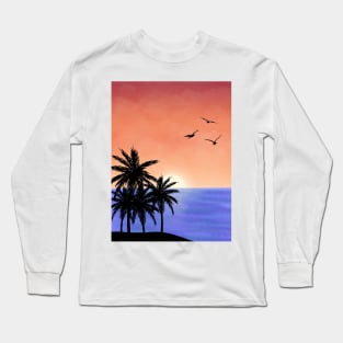 Sunset over the sea Long Sleeve T-Shirt